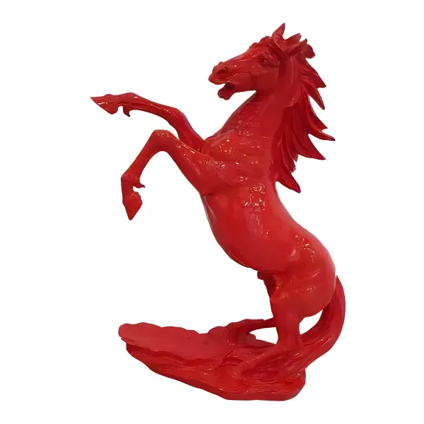 Figura dekoracyjna Koń stający dęba H: 92cm z żywicy