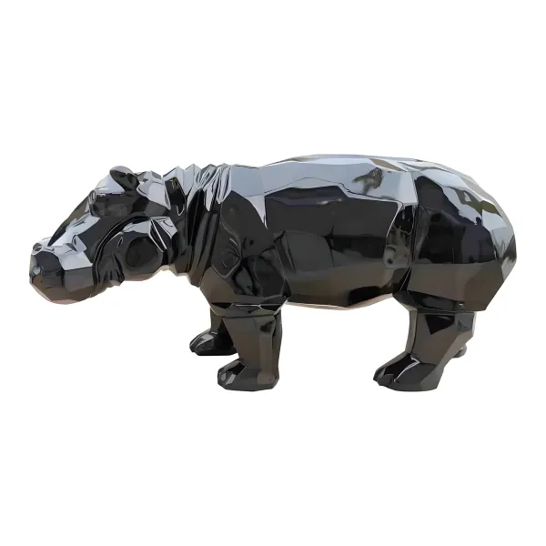 Figura dekoracyjna Hipopotam wym. 38×80cm z żywicy