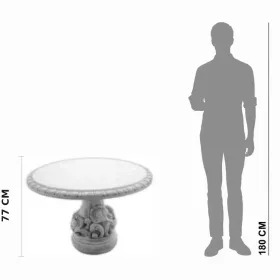 Figura ogrodowa Stół okrągły H: 77cm betonowa - zdjęcie 2
