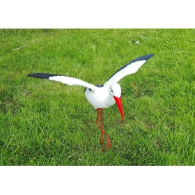 Figura ozdobna ogrodowa BOCIAN LECĄCY H: 75cm do ogrodu - zdjęcie 2