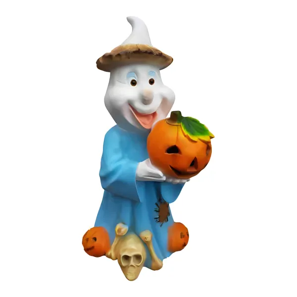 Figura dekoracyjna Duch z dynią Halloween H: 75cm z żywicy