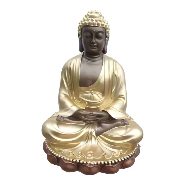 Figura dekoracyjna Budda siedzący H: 62cm z żywicy