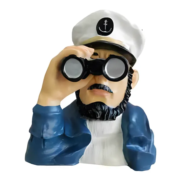 Figura dekoracyjna Marynarz z lornetką H: 37cm z żywicy