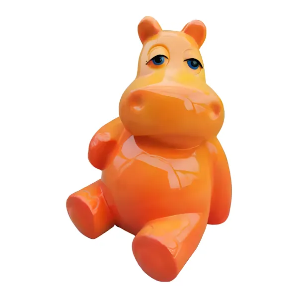 Figura dekoracyjna Hipopotam H: 48cm z żywicy