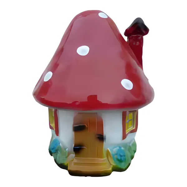Figura dekoracyjna Domek grzyb H: 44cm z żywicy
