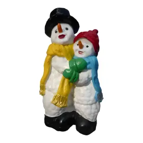 Figura dekoracyjna Para bałwanów H: 47cm z żywicy - zdjęcie 2