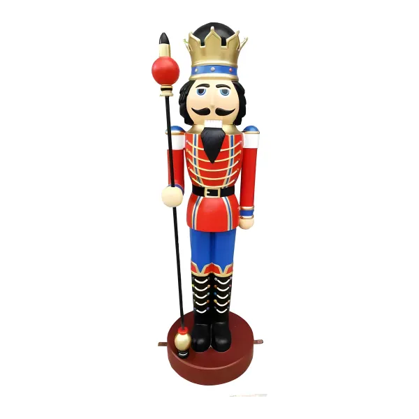 Figura dekoracyjna Dziadek do orzechów król wym. 200×60×60cm z żywicy