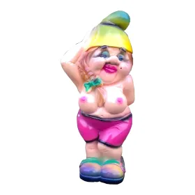 Figura dekoracyjna Krasnalica rubaszna H: 37cm z żywicy - zdjęcie 2
