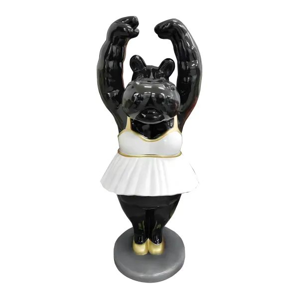 Figura dekoracyjna Hipopotam baletnica H: 102cm z żywicy