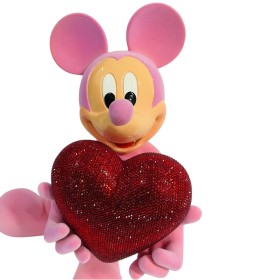 Figura dekoracyjna Myszka Miki oklejona pluszem Glamour 8000 lśniących cyrkonii oklejany ok. 30h! mod. 3 - zdjęcie 4
