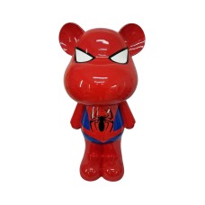 Figura Miś Pop-Art Comic Spider Style czerwono-niebieska wysoki połysk żywica