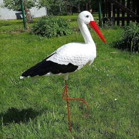 Figura ozdobna ogrodowa BOCIAN DUŻY H: 88cm do ogrodu - zdjęcie 1