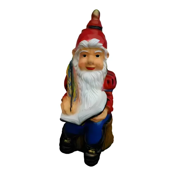 Figura dekoracyjna Krasnal z książką H: 82cm z żywicy