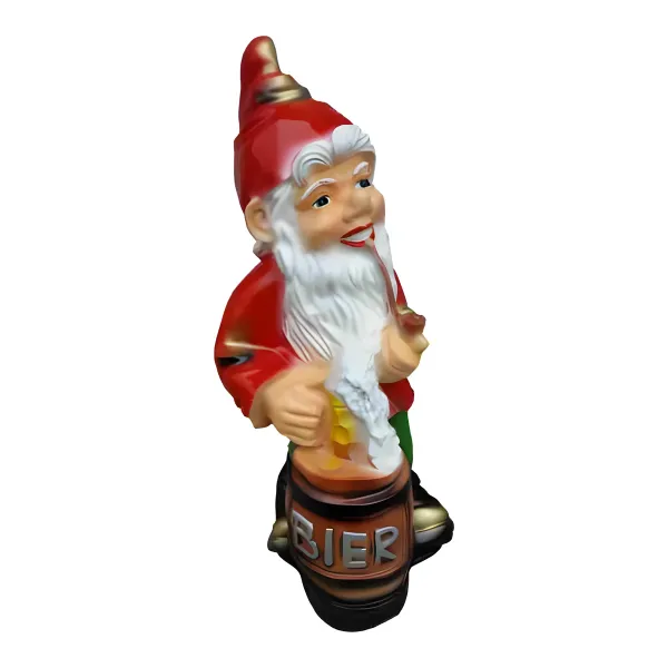 Figura dekoracyjna Krasnal z beczką piwa H: 75cm z żywicy