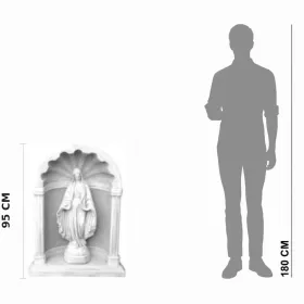 Figura ogrodowa Matka Boska w Kapliczce duża H: 95cm betonowa - zdjęcie 2