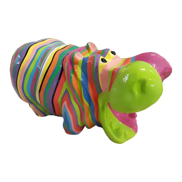 Figura dekoracyjna Hipopotam wym. 40×55cm z żywicy