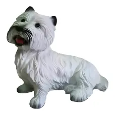 Figura dekoracyjna Pies west highland terrier siedzący H: 40cm z żywicy
