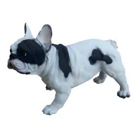 Figura dekoracyjna Pies buldog francuski biały wym. 30×45cm z żywicy - zdjęcie 2