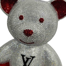 Figura dekoracyjna Miś Glamoure 25.000 lśniących cyrkonii oklejany ok. 90h! - zdjęcie 2