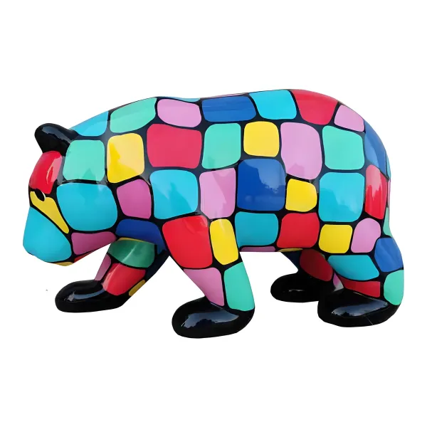 Figura dekoracyjna Niedźwiedź wym. 45×80cm z żywicy