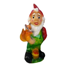 Figura dekoracyjna Krasnal z wiewiórką H: 30cm z żywicy - zdjęcie 2