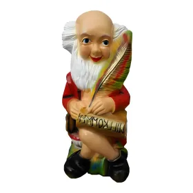 Figura dekoracyjna Krasnal z pergaminem H: 71cm z żywicy - zdjęcie 2