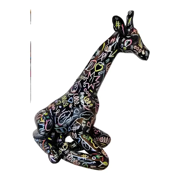 Figura dekoracyjna Żyrafa H: 80cm z żywicy