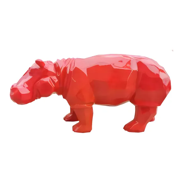 Figura dekoracyjna Hipopotam wym. 38×80cm z żywicy
