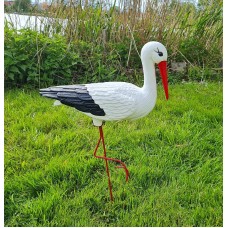 Figura ozdobna ogrodowa BOCIAN ŚREDNI H: 75 cm do ogrodu