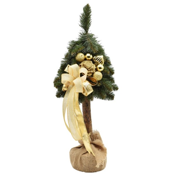 Choinka na kołeczku dekorowana 50 cm GOLD