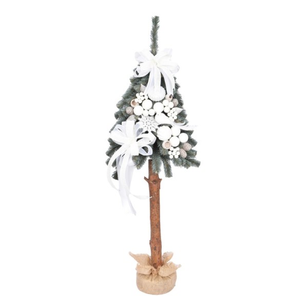 Choinka tatra dekorowana srebrzysta 115 cm BIANCO