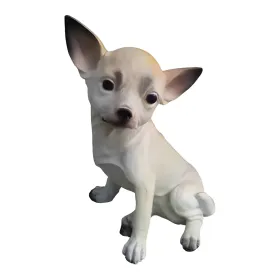 Figura dekoracyjna Pies chihuahua H: 30cm z żywicy - zdjęcie 2