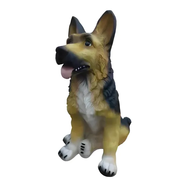 Figura dekoracyjna Pies owczarek alzacki siedzący H: 50cm z żywicy