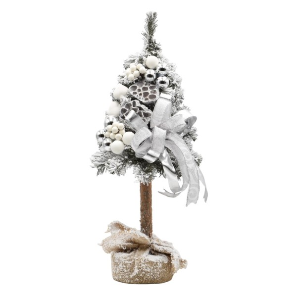 Choinka na kołeczku dekorowana ośnieżona 65 cm WINTER