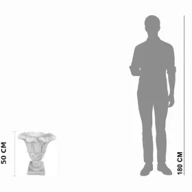 Figura ogrodowa Wazon kwiat H: 50cm betonowa - zdjęcie 2