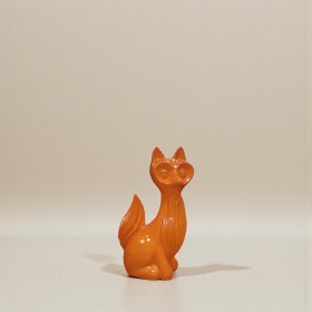 Figura Lis Pop-Art Monochrome Orange Glow pomarańczowa wysoki połysk żywica H: 60cm - zdjęcie 2