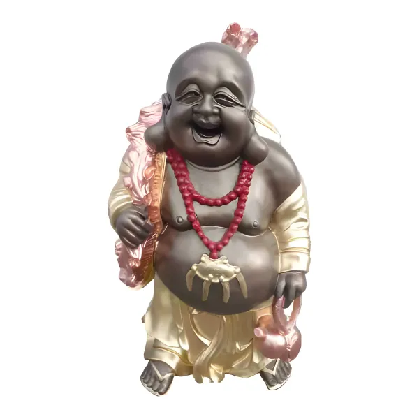 Figura dekoracyjna Śmiejący się Budda H: 88cm z żywicy