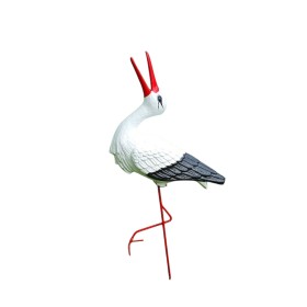 Figura ozdobna ogrodowa BOCIAN KLEKOT H: 57cm do ogrodu - zdjęcie 7