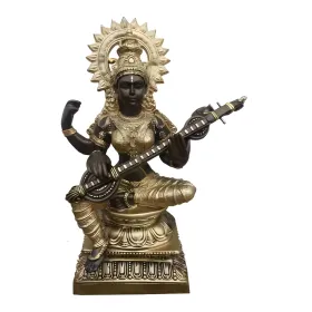 Figura dekoracyjna Saraswati H: 95cm z żywicy - zdjęcie 2