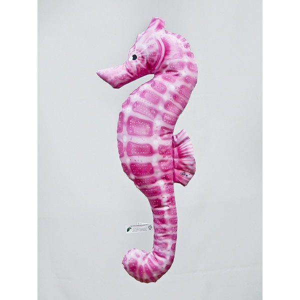 Poduszka dekoracyjna ryba Konik morski różowy 60 cm maskotka