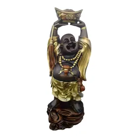 Figura dekoracyjna Śmiejący się Budda H: 65cm z żywicy - zdjęcie 2