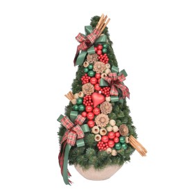 Stożek dekorowany 90 cm GREEN RED - zdjęcie 1