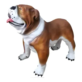 Figura dekoracyjna Pies buldog angielski stojący wym. 74×90cm z żywicy - zdjęcie 2