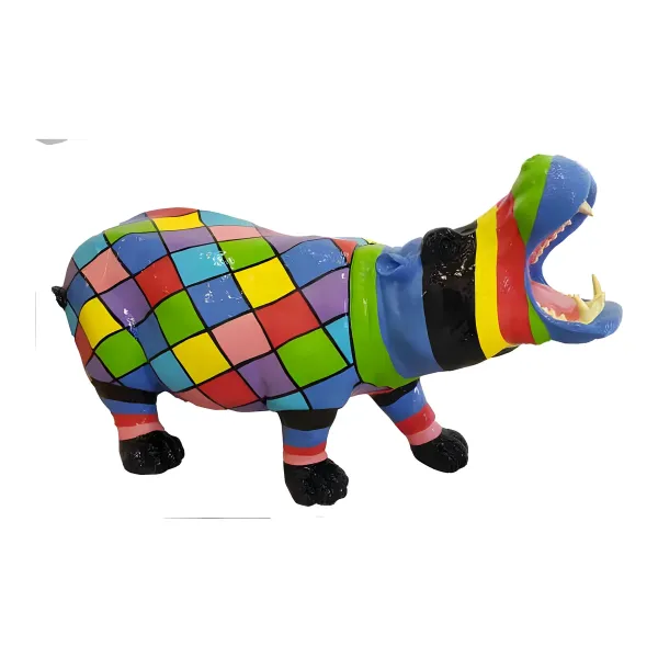 Figura dekoracyjna Hipopotam wym. 80×175cm z żywicy