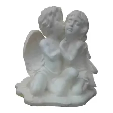 Figura dekoracyjna Dwa anioły H: 50cm z żywicy