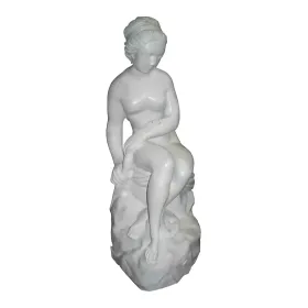 Figura dekoracyjna Akt kobiecy na skale H: 50cm z żywicy - zdjęcie 2