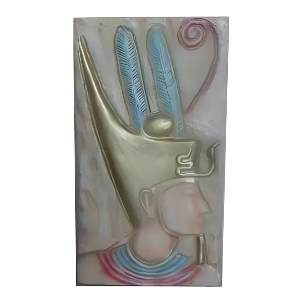 Figura dekoracyjna Płaskorzeźba egipska wym. 90×49cm z żywicy