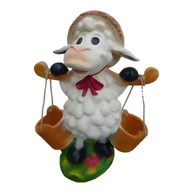Figura dekoracyjna Owca z wiadrami wym. 53×40cm z żywicy - zdjęcie 2