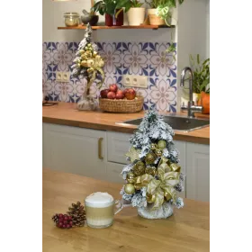 Choinka stożkowa dekorowana ośnieżona 40 cm ANGEL - zdjęcie 6
