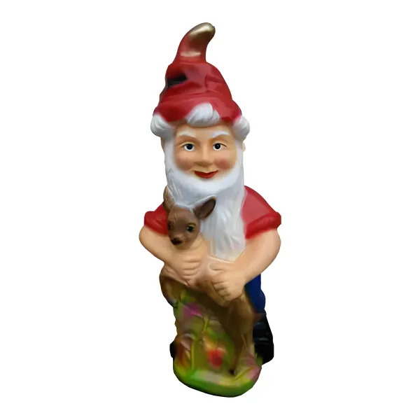 Figura dekoracyjna Krasnal z jelonkiem H: 72cm z żywicy